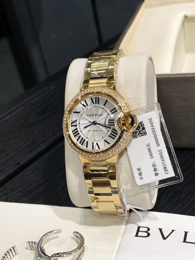 Cartier Mechanical Movement 316L Steel 33mm Sapphire Glass White Watch